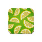 Lemon Fruit Healthy Fruits Food Rubber Square Coaster (4 pack) 