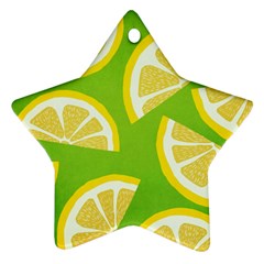 Lemon Fruit Healthy Fruits Food Star Ornament (two Sides) by Wegoenart