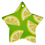 Lemon Fruit Healthy Fruits Food Star Ornament (Two Sides)