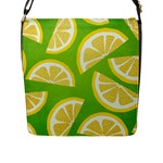 Lemon Fruit Healthy Fruits Food Flap Closure Messenger Bag (L)