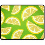 Lemon Fruit Healthy Fruits Food Double Sided Fleece Blanket (Medium) 
