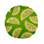 Lemon Fruit Healthy Fruits Food Standard 15  Premium Flano Round Cushions