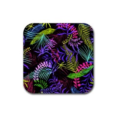Leaves  Rubber Square Coaster (4 Pack)  by Sobalvarro