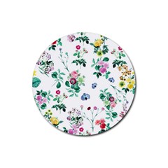 Leaves Rubber Coaster (round)  by Sobalvarro