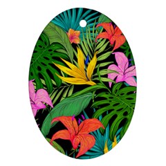 Tropical Greens Ornament (oval) by Sobalvarro