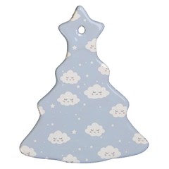 Kawaii Cloud Pattern Christmas Tree Ornament (two Sides) by Valentinaart