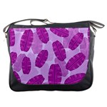 Exotic Tropical Leafs Watercolor Pattern Messenger Bag Front