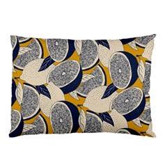 Blue And Ochre Pillow Case (two Sides)