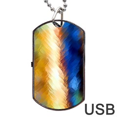 Abstract Paint Smears Dog Tag Usb Flash (one Side)
