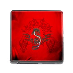 Chinese Dragon On Vintage Background Memory Card Reader (square 5 Slot) by FantasyWorld7