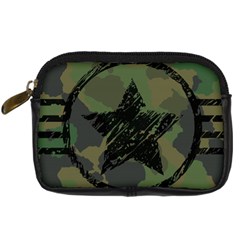 Military Camouflage Design Digital Camera Leather Case by Vaneshart