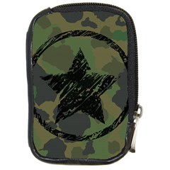 Military Camouflage Design Compact Camera Leather Case by Vaneshart