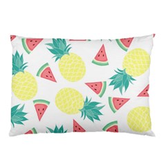 Vector Seamless Pattern With Pineapples Pillow Case by Vaneshart