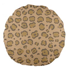 Leopard Print Large 18  Premium Flano Round Cushions by Sobalvarro