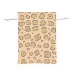 Leopard Print Lightweight Drawstring Pouch (S) Front
