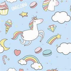Unicorn Seamless Pattern Background Vector Canvas 16  X 16  by Sobalvarro