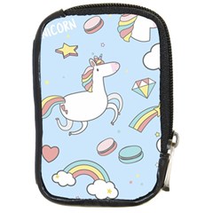 Unicorn Seamless Pattern Background Vector Compact Camera Leather Case by Sobalvarro