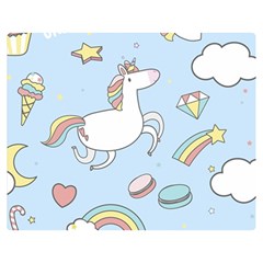 Unicorn Seamless Pattern Background Vector Double Sided Flano Blanket (medium)  by Sobalvarro
