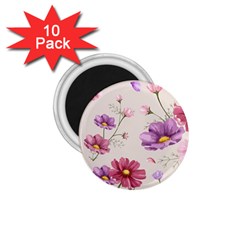 Vector Hand Drawn Cosmos Flower Pattern 1 75  Magnets (10 Pack)  by Sobalvarro