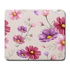 Vector Hand Drawn Cosmos Flower Pattern Large Mousepads by Sobalvarro