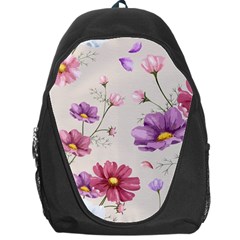 Vector Hand Drawn Cosmos Flower Pattern Backpack Bag by Sobalvarro