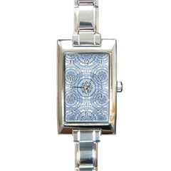 Boho Pattern Style Graphic Vector Rectangle Italian Charm Watch by Sobalvarro