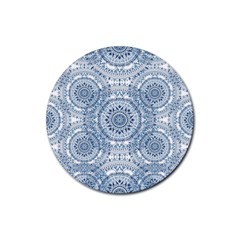 Boho Pattern Style Graphic Vector Rubber Coaster (round)  by Sobalvarro