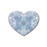 Boho Pattern Style Graphic Vector Heart Coaster (4 pack)  Front