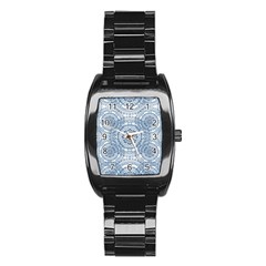 Boho Pattern Style Graphic Vector Stainless Steel Barrel Watch by Sobalvarro