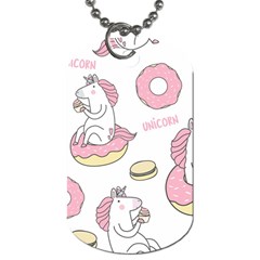 Unicorn Seamless Pattern Background Vector (1) Dog Tag (one Side) by Sobalvarro
