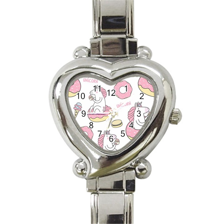 Unicorn Seamless Pattern Background Vector (1) Heart Italian Charm Watch