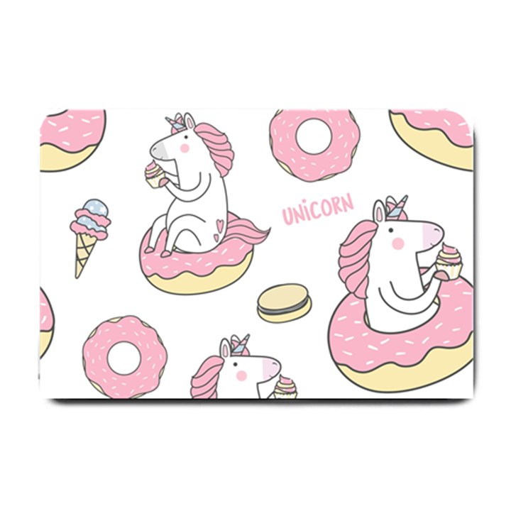 Unicorn Seamless Pattern Background Vector (1) Small Doormat 