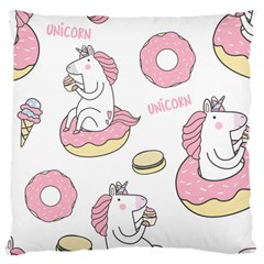 Unicorn Seamless Pattern Background Vector (1) Large Cushion Case (two Sides) by Sobalvarro