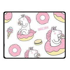 Unicorn Seamless Pattern Background Vector (1) Double Sided Fleece Blanket (small)  by Sobalvarro