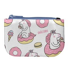 Unicorn Seamless Pattern Background Vector (1) Large Coin Purse by Sobalvarro