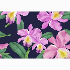 Vector Hand Drawn Orchid Flower Pattern Canvas 24  X 36  by Sobalvarro