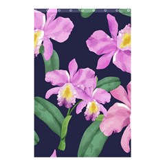 Vector Hand Drawn Orchid Flower Pattern Shower Curtain 48  X 72  (small)  by Sobalvarro