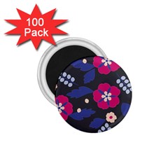 Vector Seamless Flower And Leaves Pattern 1 75  Magnets (100 Pack)  by Sobalvarro