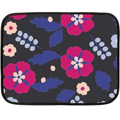 Vector Seamless Flower And Leaves Pattern Double Sided Fleece Blanket (mini)  by Sobalvarro