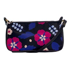 Vector Seamless Flower And Leaves Pattern Shoulder Clutch Bag by Sobalvarro