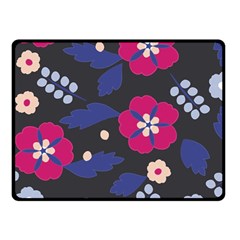 Vector Seamless Flower And Leaves Pattern Double Sided Fleece Blanket (small)  by Sobalvarro