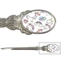 Cute Unicorns With Magical Elements Vector Letter Opener by Sobalvarro