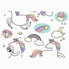 Cute Unicorns With Magical Elements Vector Canvas 24  X 36  by Sobalvarro