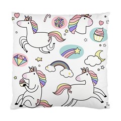 Cute Unicorns With Magical Elements Vector Standard Cushion Case (two Sides) by Sobalvarro