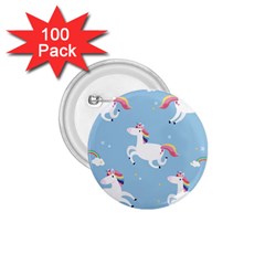 Unicorn Seamless Pattern Background Vector (2) 1 75  Buttons (100 Pack)  by Sobalvarro