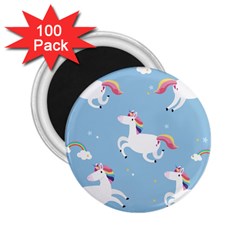 Unicorn Seamless Pattern Background Vector (2) 2 25  Magnets (100 Pack)  by Sobalvarro