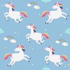 Unicorn Seamless Pattern Background Vector (2) Canvas 12  X 12  by Sobalvarro