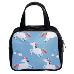 Unicorn Seamless Pattern Background Vector (2) Classic Handbag (two Sides) by Sobalvarro