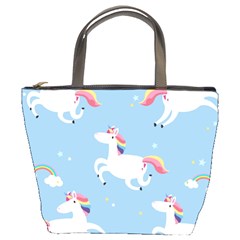 Unicorn Seamless Pattern Background Vector (2) Bucket Bag by Sobalvarro