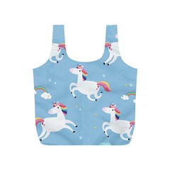 Unicorn Seamless Pattern Background Vector (2) Full Print Recycle Bag (s) by Sobalvarro